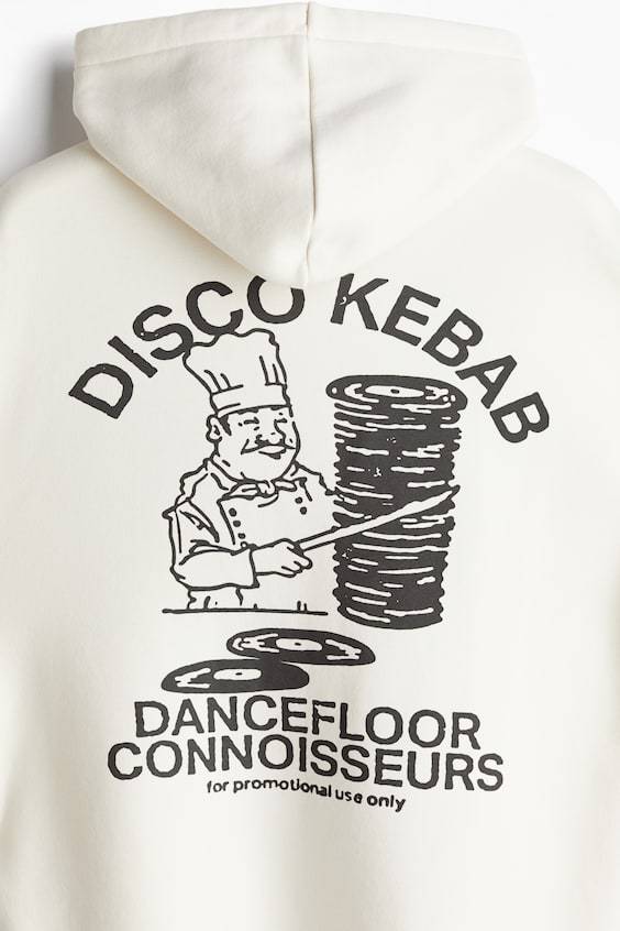 HM Bedruckter Hoodie in Oversized Fit Lagerräumung