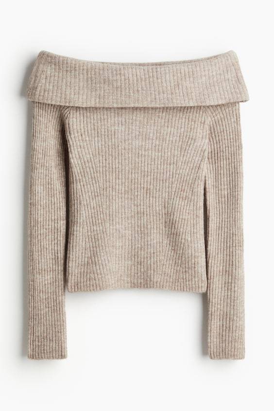 HM Schulterfreier Pullover Blitzverkäufe