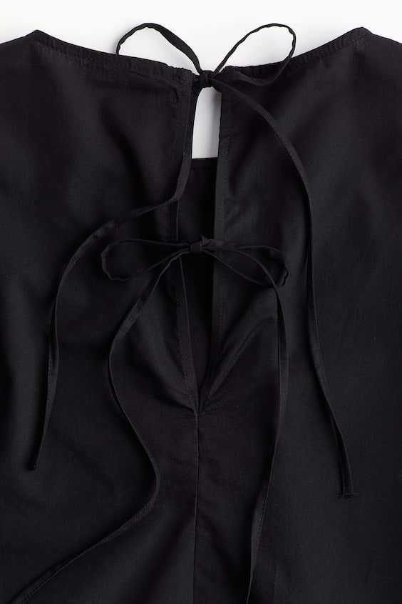 HM Baumwollbluse mit Bindedetail Sonderangebot