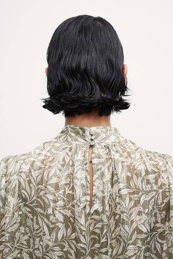 HM Gemusterte Bluse Preisnachlass