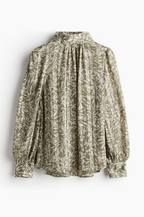 HM Gemusterte Bluse Preisnachlass