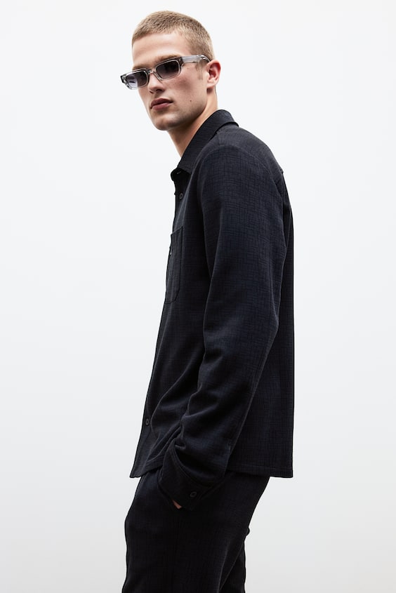 HM Overshirt mit Struktur in Regular Fit Valentinstagsangebot