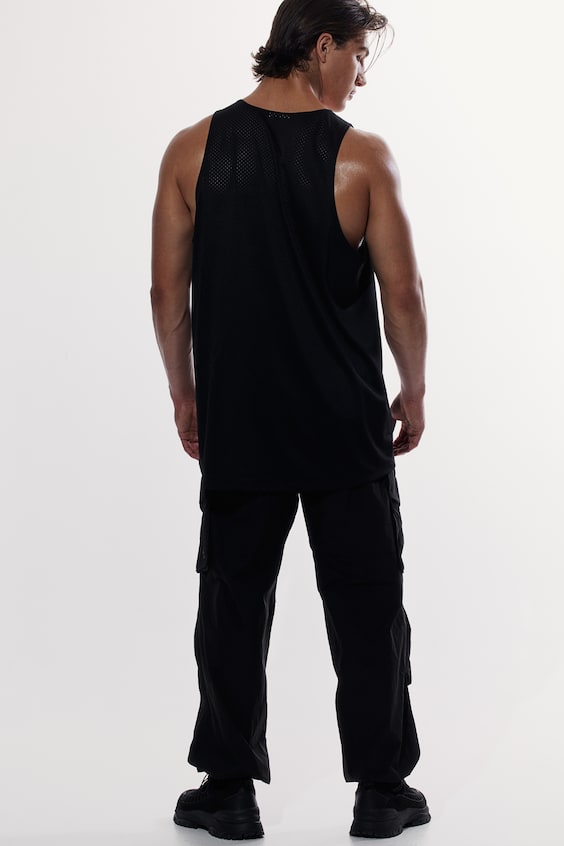 HM Oversized Fit Printed sports vest top in DryMove™ Heißer Verkauf