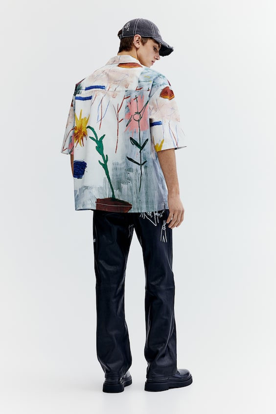 HM Freizeithemd aus Baumwolle in Loose Fit Online Outlet