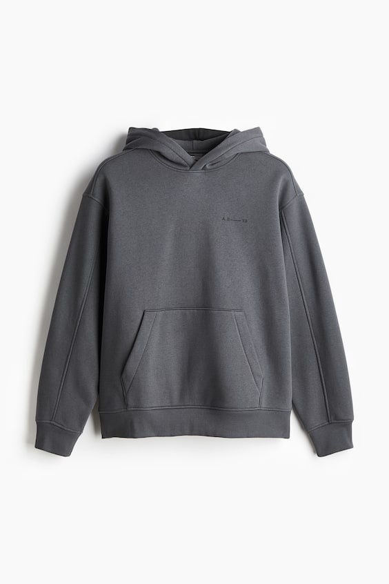 HM Bedruckter Hoodie in Oversized Fit Große Rabatte