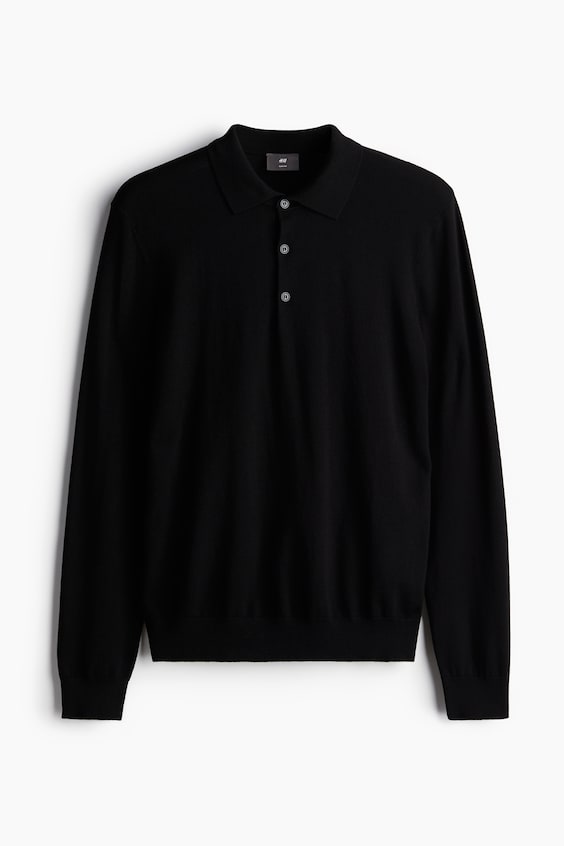 HM Feinstrick-Poloshirt in Slim Fit Bestseller
