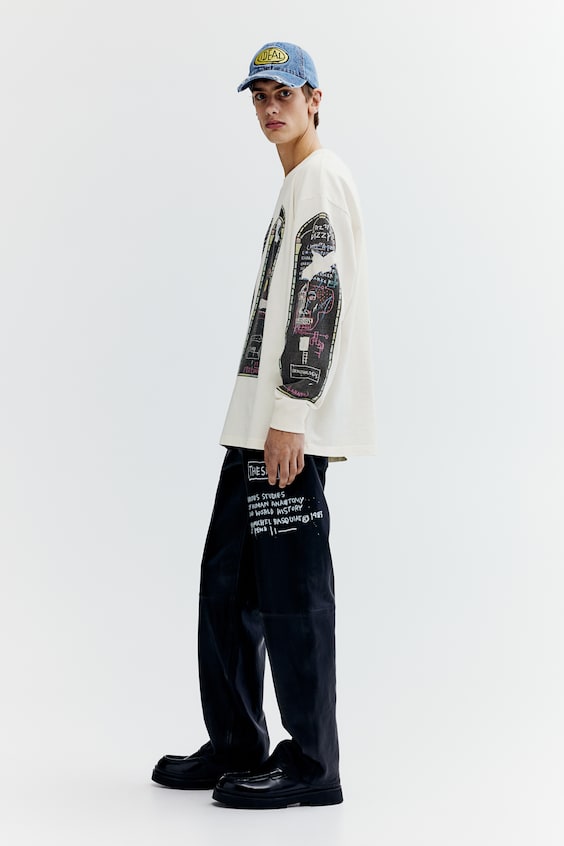 HM Langarmshirt aus Baumwolle in Oversized Fit Letzte 3 Tage