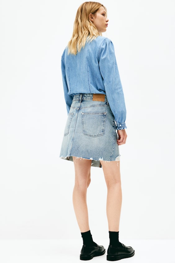 HM Denimbluse mit Volants Begrenzt auf 3 Tage