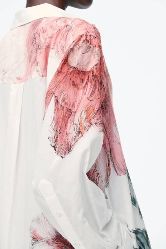 HM OVERSIZED-HEMDBLUSENKLEID MIT BLUMEN-PRINT Top Angebot