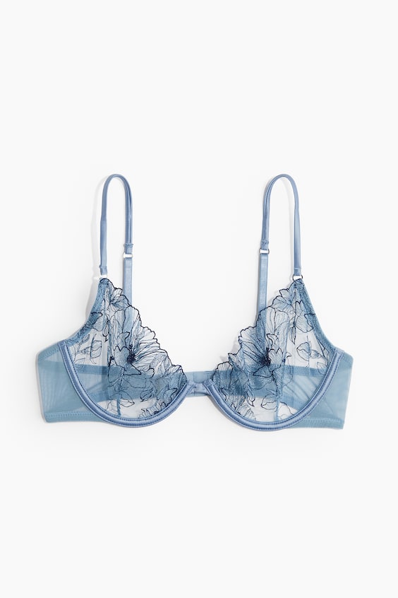 HM Embroidered underwired bra Tiefpreis