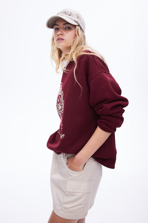 HM Oversized Sweatshirt mit Motiv Begrenzte Freigabe
