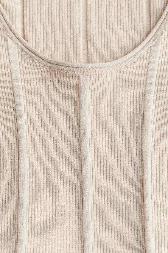 HM Flared-skirt rib-knit mini dress Sonderangebot der Fabrik