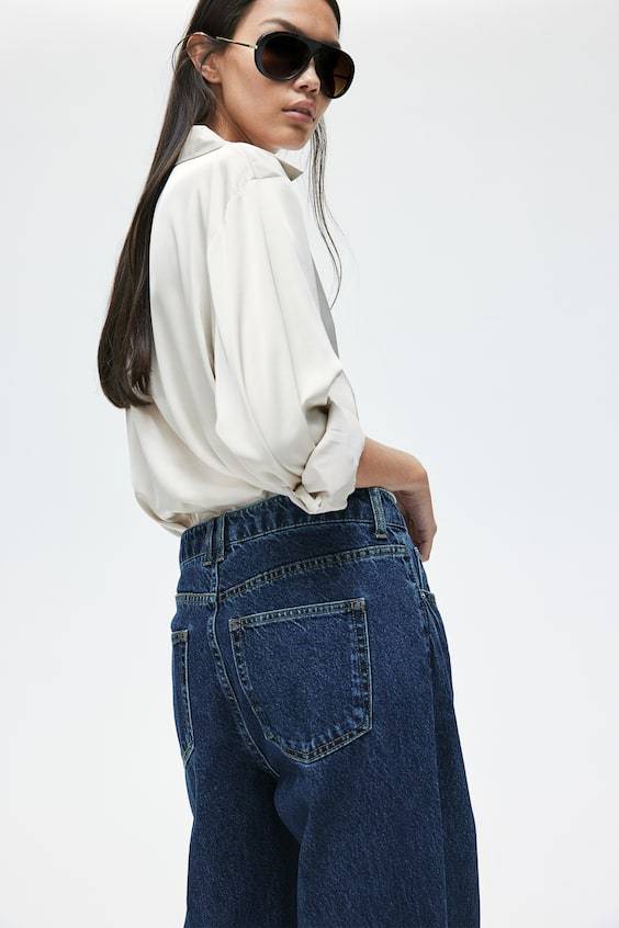 HM Schmal zulaufende Jeans Bügelfalten Online