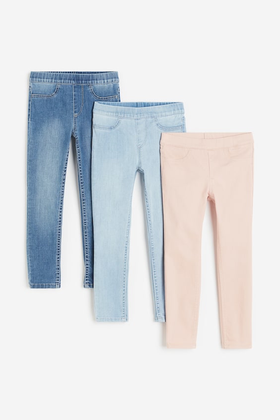 HM 3er-Pack Denimjeggings Neueste Mode