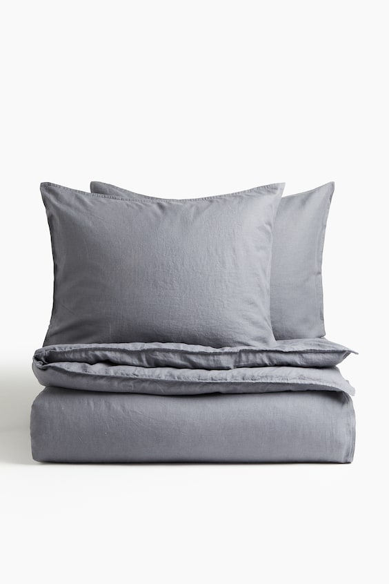 HM Bettwäsche aus Leinenmix für Doppel-/Kingsize-Bett Fabrikladen