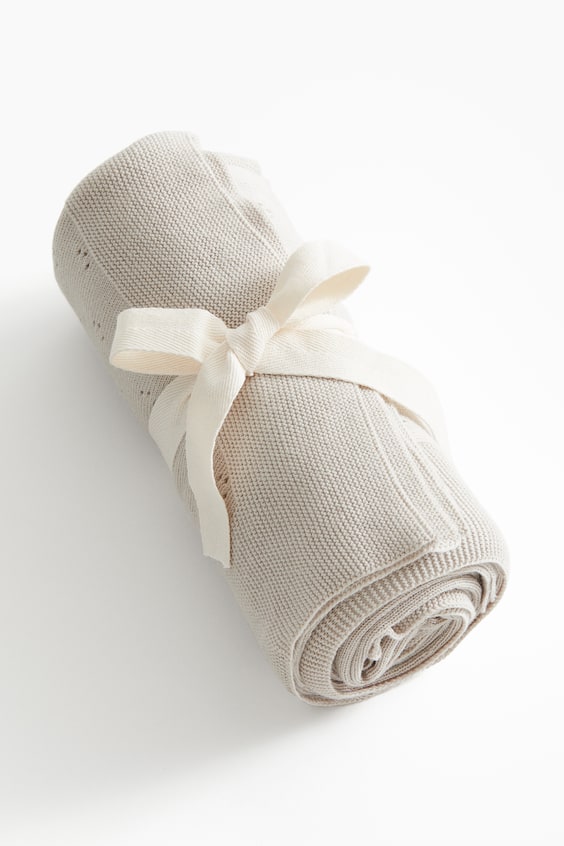 HM Babydecke aus Baumwolle in Pointellestrick Begrenztes Angebot