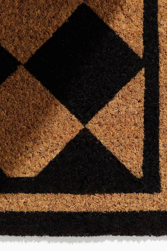 HM Gemusterte Fußmatte aus Kokosfasern Outlet