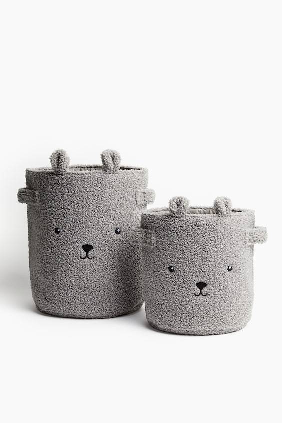 HM Kleiner Aufbewahrungskorb aus Teddyfleece JETZT KAUFEN