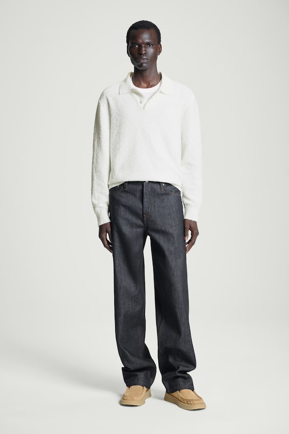 HM LANGÄRMLIGES BOUCLÉ-POLOSHIRT Online