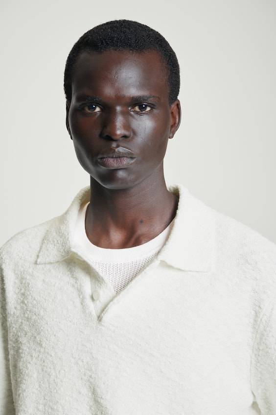 HM LANGÄRMLIGES BOUCLÉ-POLOSHIRT Online