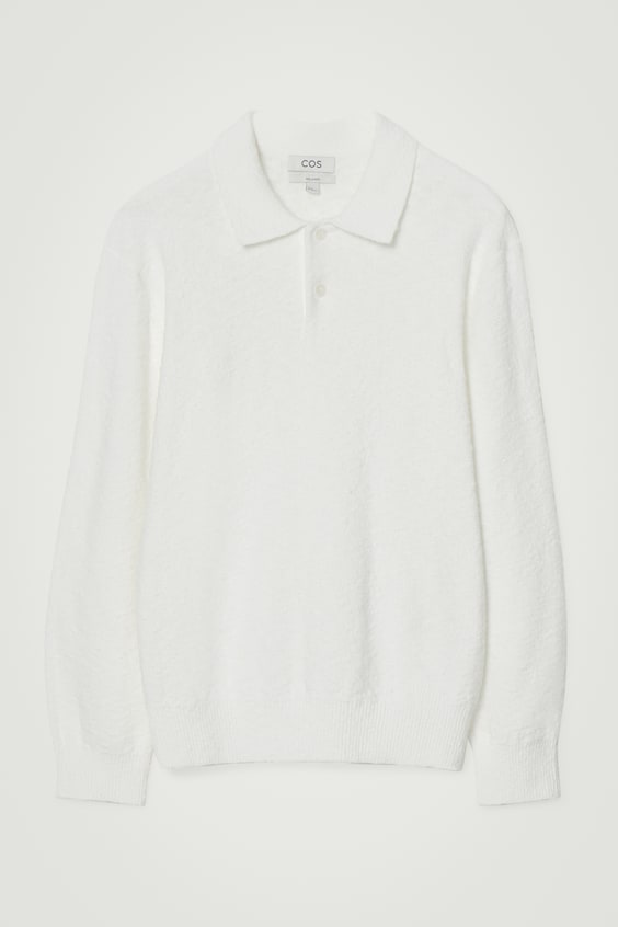 HM LANGÄRMLIGES BOUCLÉ-POLOSHIRT Online