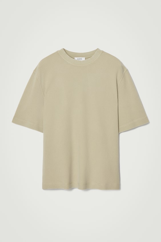 HM LOCKER GESCHNITTENES T-SHIRT AUS WAFFEL-JERSEY Auslauf