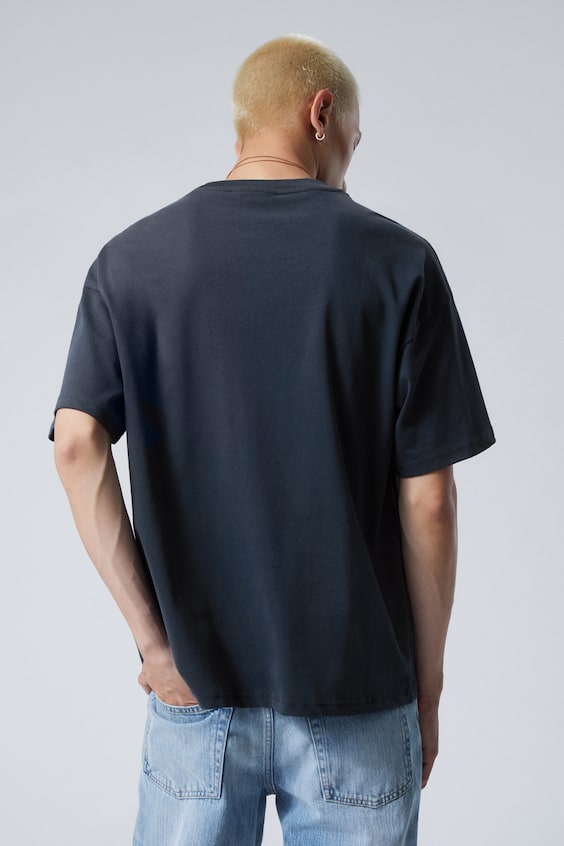 HM Bedrucktes kastiges T-Shirt Schlussverkauf