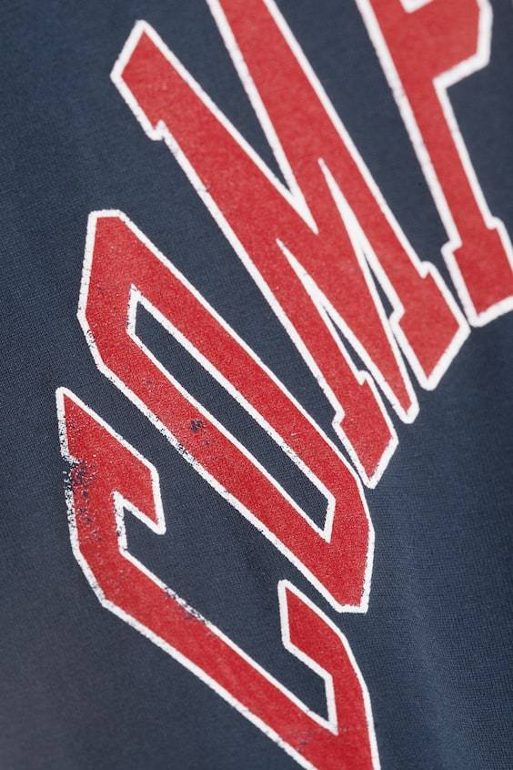 HM Bedrucktes kastiges T-Shirt Schlussverkauf