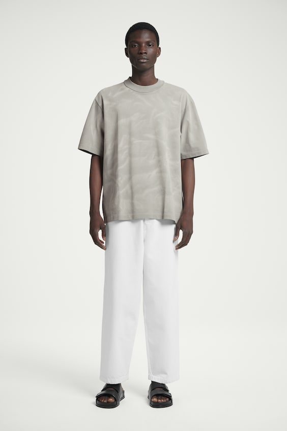 HM OVERSIZED-T-SHIRT MIT ACID-WASCHUNG Black Friday