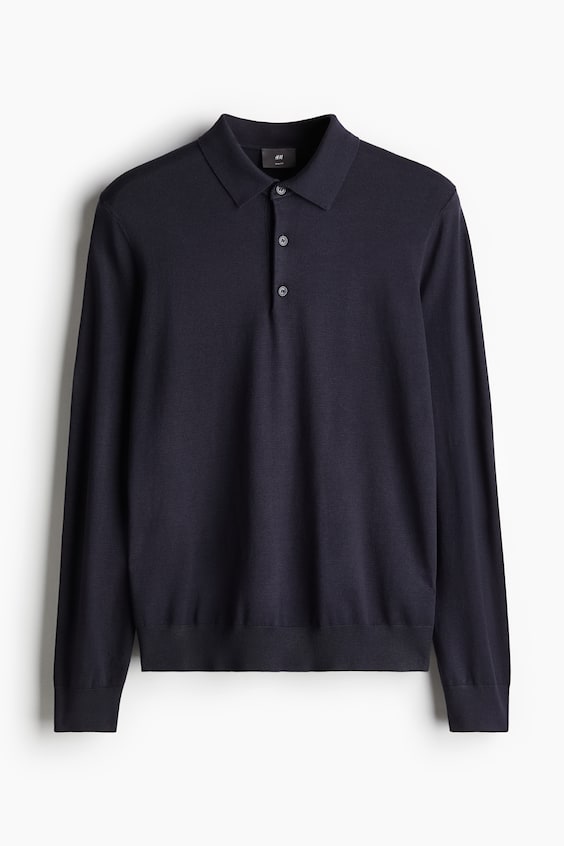 HM Feinstrick-Poloshirt in Slim Fit Online Outlet