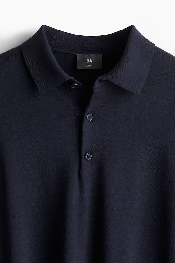 HM Feinstrick-Poloshirt in Slim Fit Online Outlet