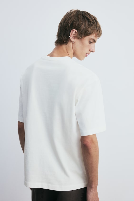 HM Bedrucktes T-Shirt in Loose Fit Räumungsverkauf