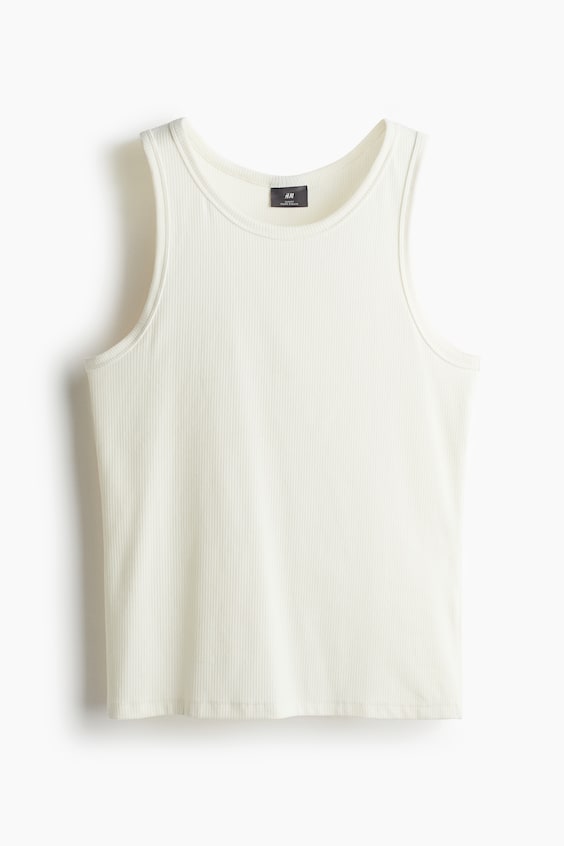 HM Geripptes Tanktop in Slim Fit VIP-Rabatte