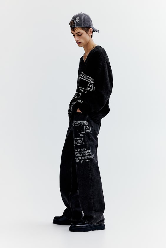 HM V-Pullover aus Baumwolle in Loose Fit Tiefpreis