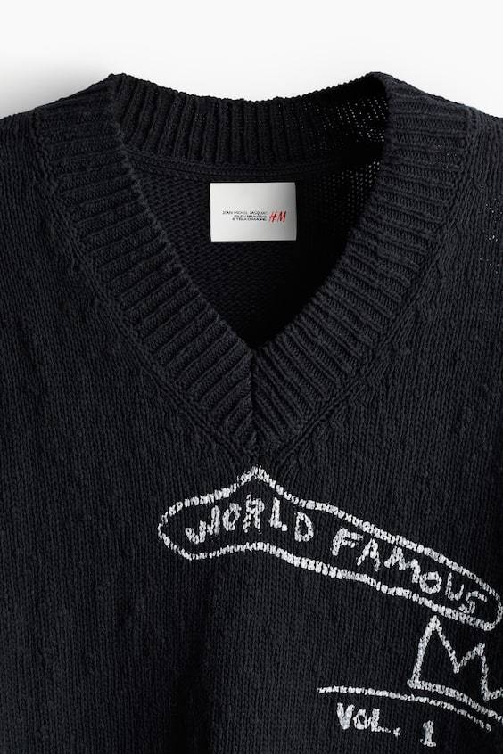 HM V-Pullover aus Baumwolle in Loose Fit Tiefpreis