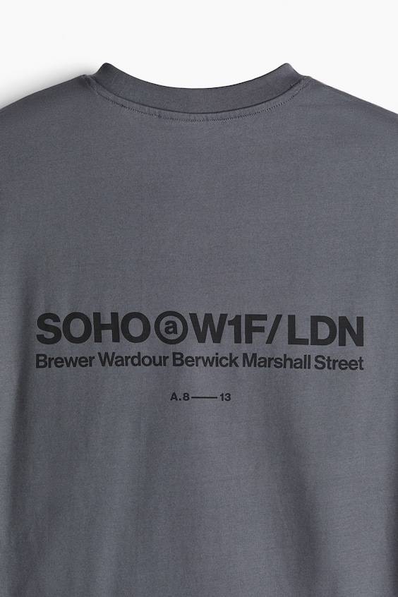 HM Bedrucktes T-Shirt in Loose Fit Begrenzte Freigabe