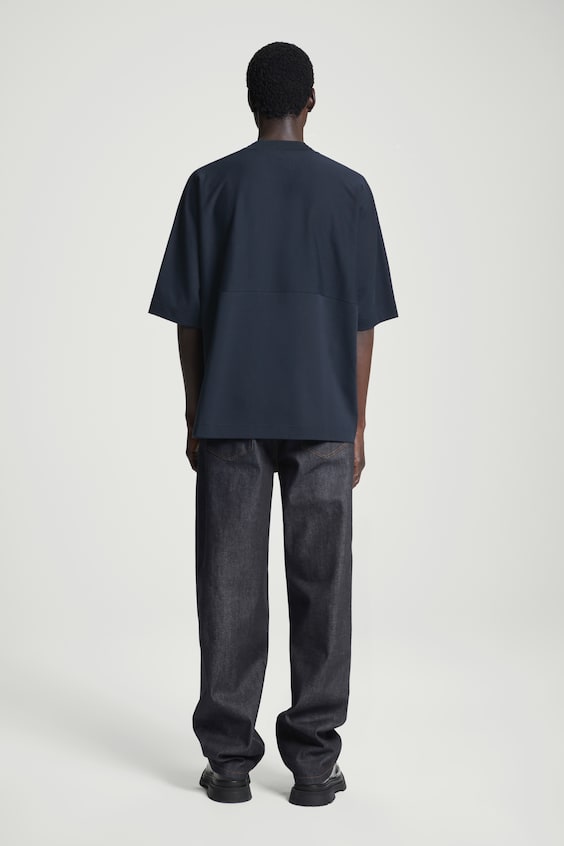 HM GEWICHTIGES OVERSIZED-T-SHIRT MIT KRAGEN Bis zu 50% Rabatt