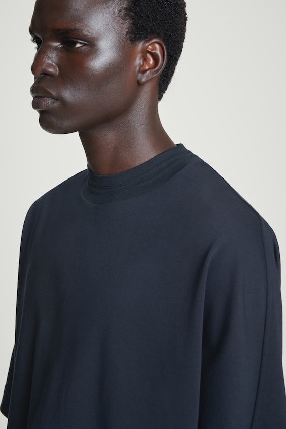 HM GEWICHTIGES OVERSIZED-T-SHIRT MIT KRAGEN Bis zu 50% Rabatt