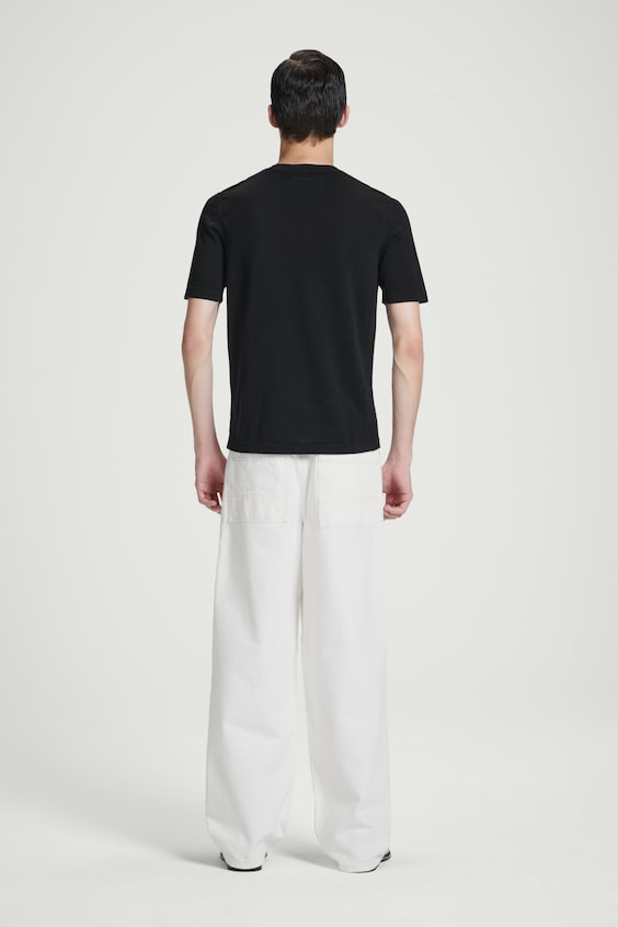 HM SCHMAL GESCHNITTENES STRICK-T-SHIRT AUS SEIDE Bis zu 65% Rabatt