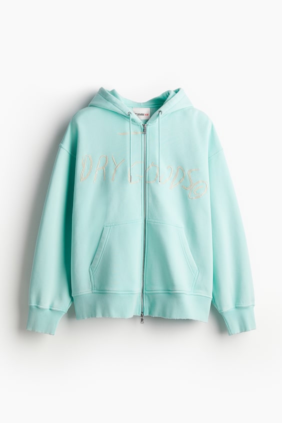 HM Hoodiejacke aus Baumwolle in Oversized Fit Nur für heute