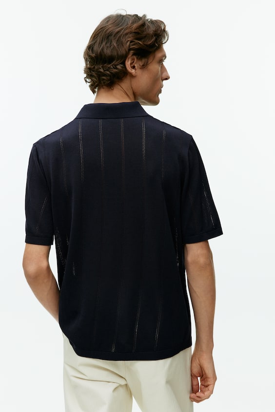 HM Poloshirt im Pointelle-Strick Discount Store für neue Produkte