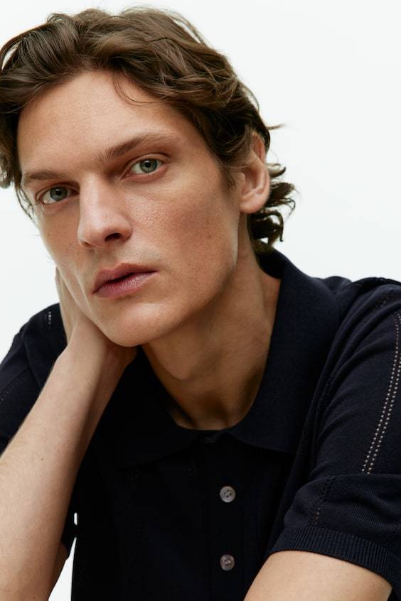 HM Poloshirt im Pointelle-Strick Discount Store für neue Produkte