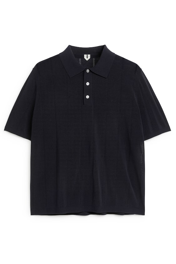 HM Poloshirt im Pointelle-Strick Discount Store für neue Produkte