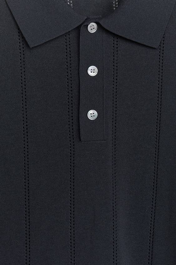 HM Poloshirt im Pointelle-Strick Discount Store für neue Produkte