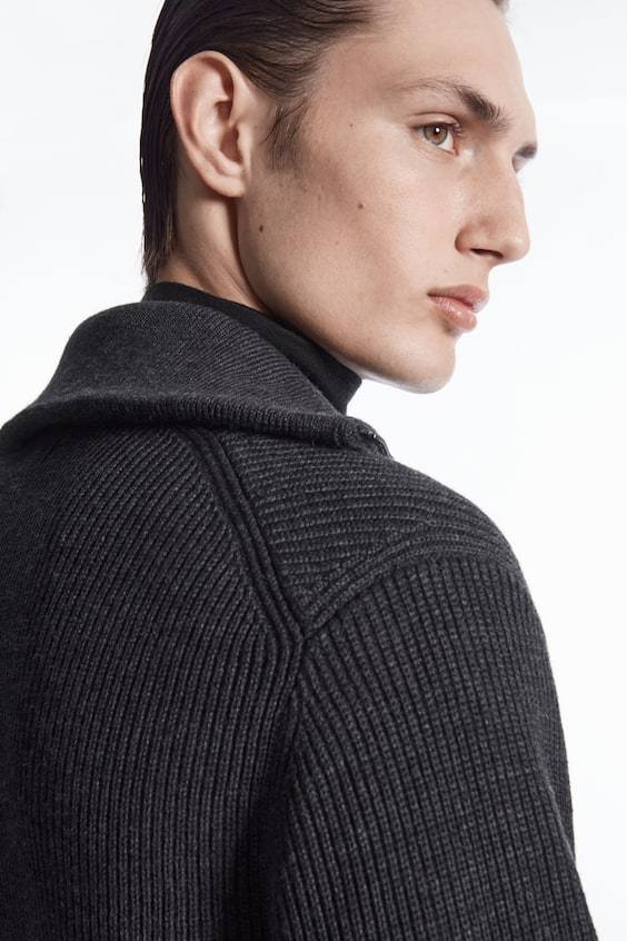 HM PULLOVER AUS WOLL-BAUMWOLL-MIX MIT REISSVERSCHLUSS Clearance-Verkauf