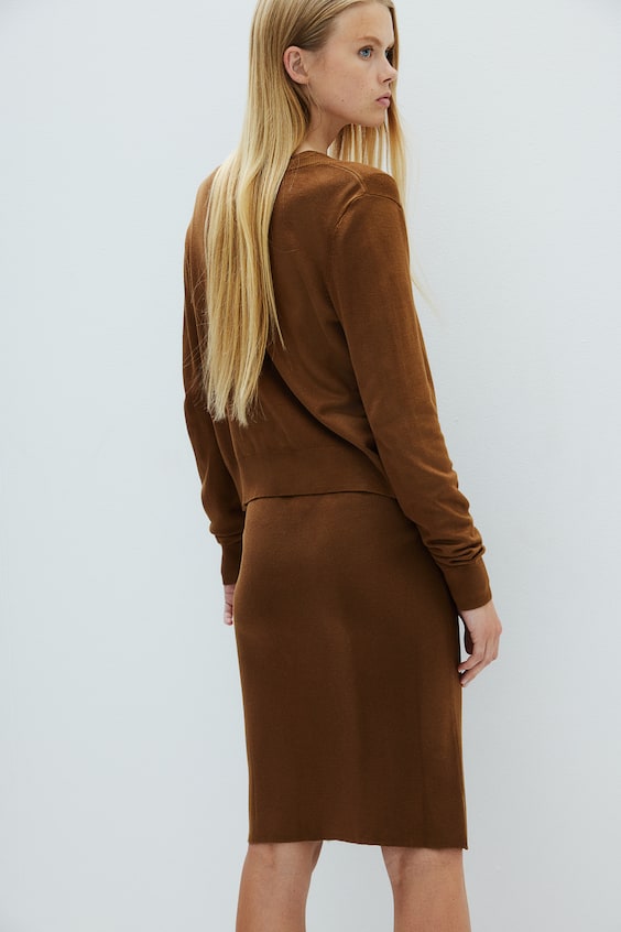 HM Rib-knit skirt Großer Ausverkauf