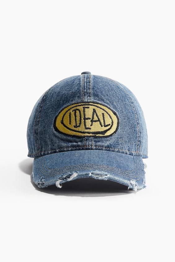 HM Cap aus Denim mit Motivstickerei Kostenlose Rückgabe