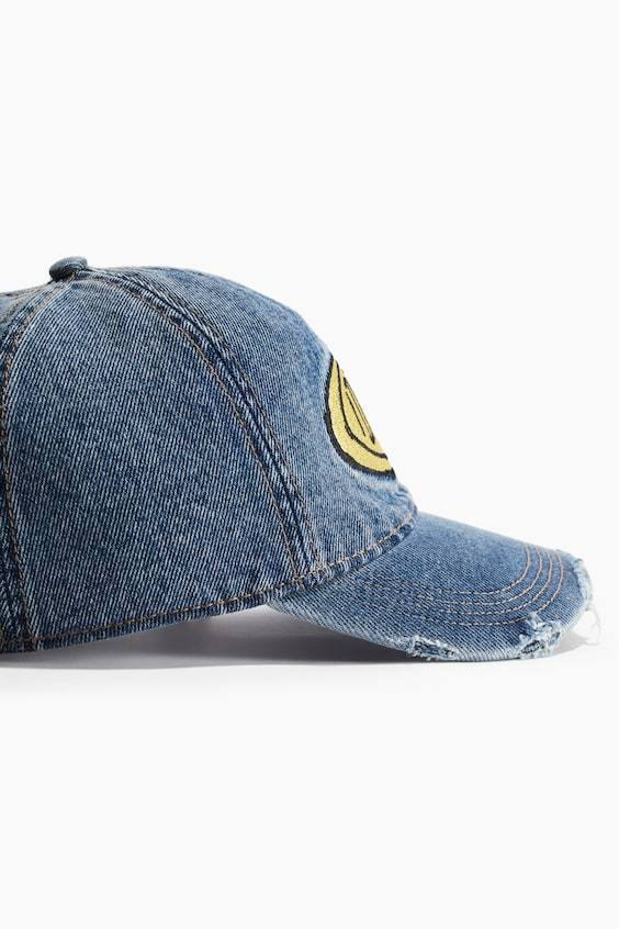 HM Cap aus Denim mit Motivstickerei Kostenlose Rückgabe