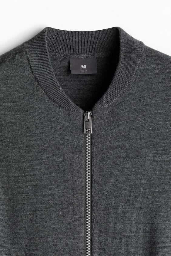 HM Feinstrick-Cardigan im Pilotenlook in Slim Fit Vierteljährliche Förderung