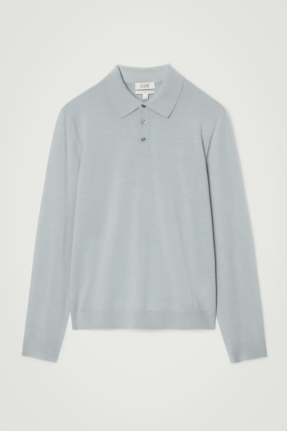 HM SCHMAL GESCHNITTENES POLOSHIRT AUS MERINOWOLLE Kostenloser Versand international